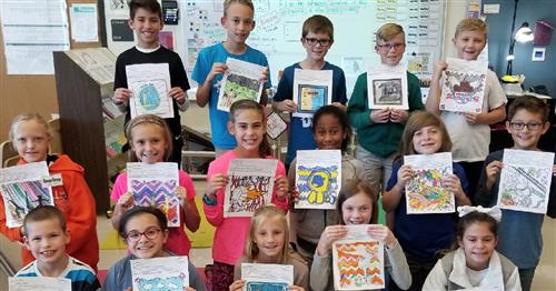 Stevenson Elementary Students Focus on Student Chose Subject Matter in Art 